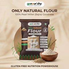 100% Bajra (Pearl Millet) Flour – 1 Kg (Gluten Free) - Flour - gonourishy estore
