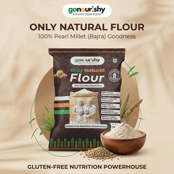 100% Bajra (Pearl Millet) Flour – 1 Kg (Gluten Free) - Flour - gonourishy estore