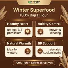100% Bajra (Pearl Millet) Flour – 1 Kg (Gluten Free) - Flour - gonourishy estore