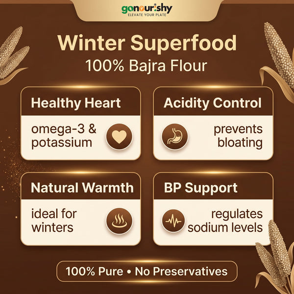100% Bajra (Pearl Millet) Flour – 1 Kg (Gluten Free) - Flour - gonourishy estore