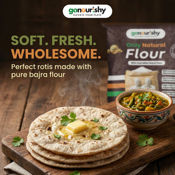 100% Bajra (Pearl Millet) Flour – 1 Kg (Gluten Free) - Flour - gonourishy estore