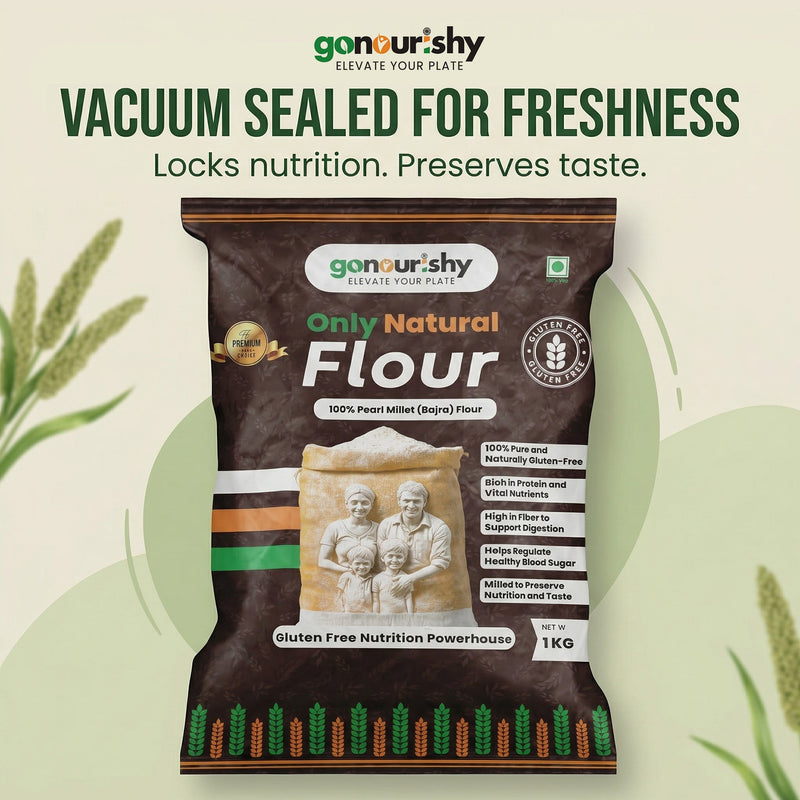 100% Bajra (Pearl Millet) Flour – 1 Kg (Gluten Free) - Flour - gonourishy estore