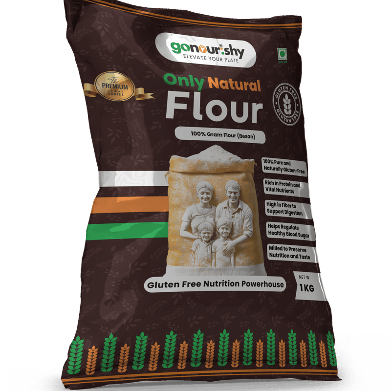 100% Besan (Gram) Flour – 1 Kg (Gluten Free) - Flour - gonourishy estore