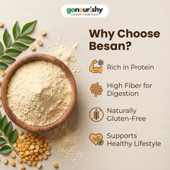 100% Besan (Gram) Flour – 1 Kg (Gluten Free) - Flour - gonourishy estore