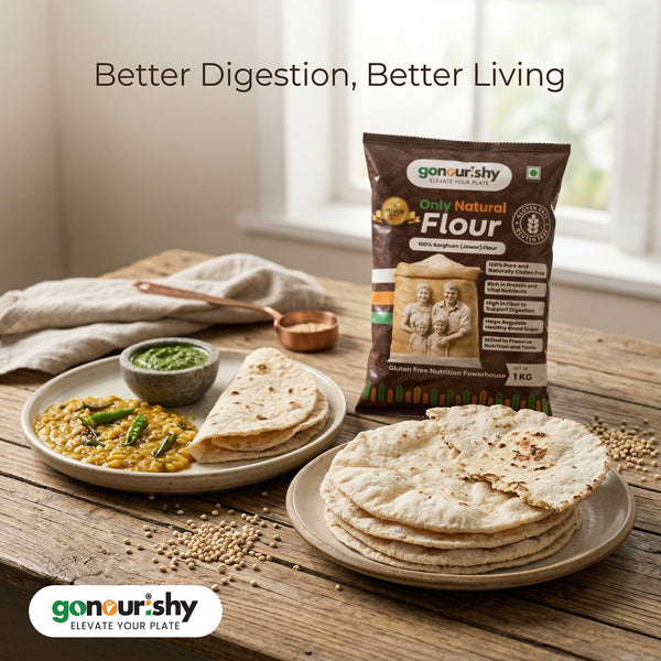 100% Jowar Flour – 1 Kg (Gluten Free) - Flour - gonourishy estore