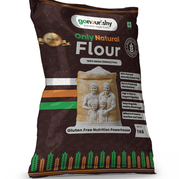 100% Makka (Maize) Flour – 1 Kg (Gluten Free) - Flour - gonourishy estore