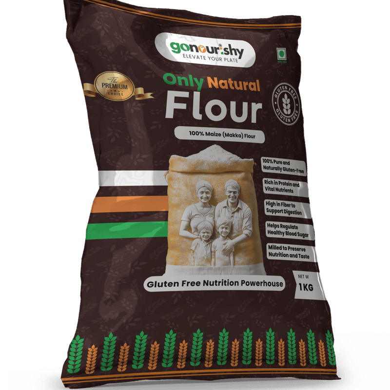 100% Makka (Maize) Flour – 1 Kg (Gluten Free) - Flour - gonourishy estore