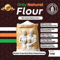 100% Makka (Maize) Flour – 1 Kg (Gluten Free) - Flour - gonourishy estore