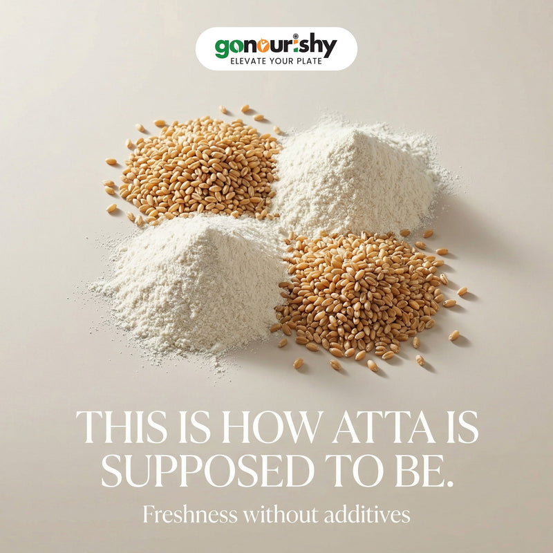 100% Sharbati Flour – 5 Kg - Flour - gonourishy estore