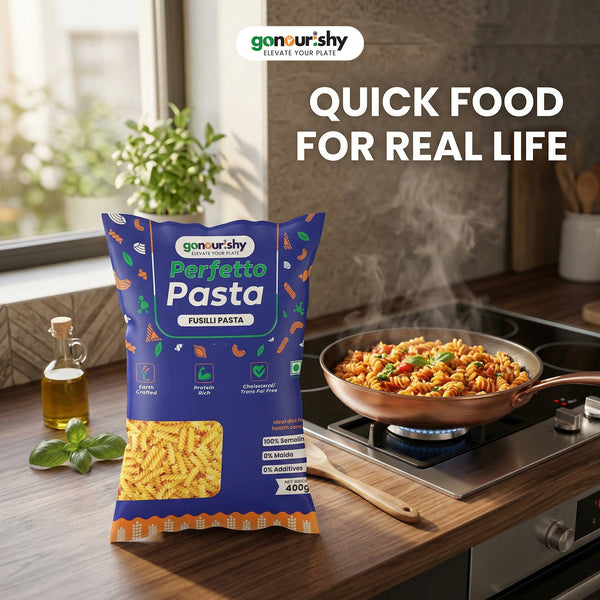 100% Sooji Fusilli Pasta – 400 gm - 100% Sooji - gonourishy estore
