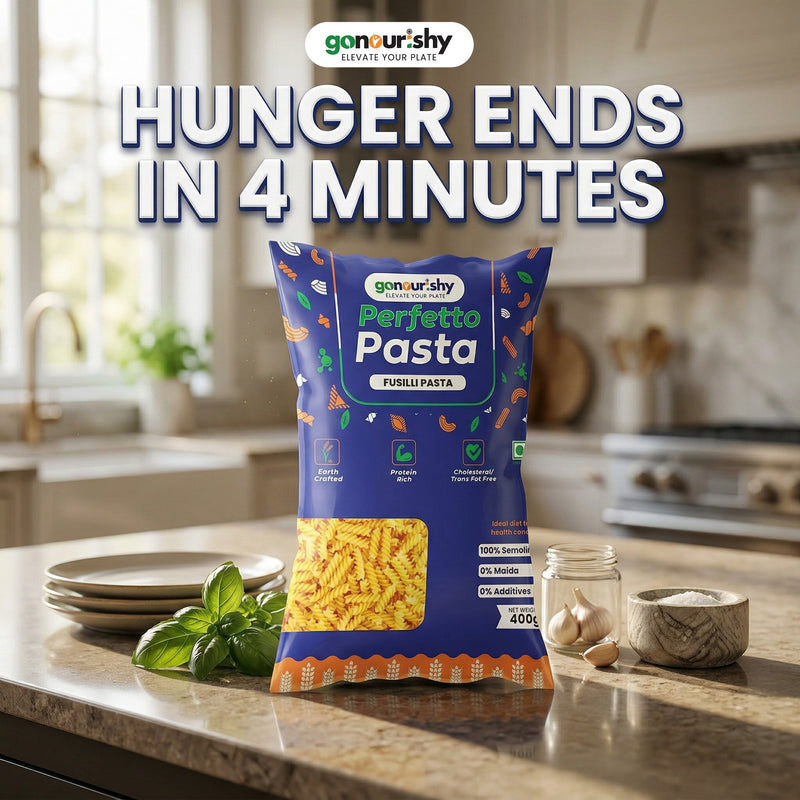 100% Sooji Fusilli Pasta – 400 gm - 100% Sooji - gonourishy estore