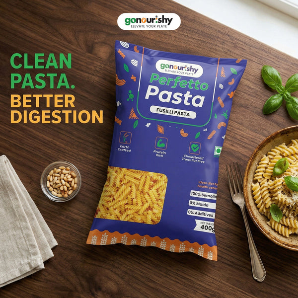 100% Sooji Fusilli Pasta – 400 gm - 100% Sooji - gonourishy estore