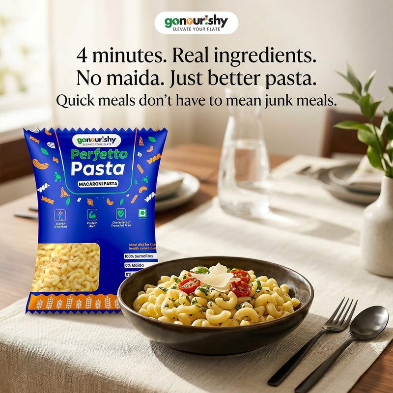 100% Sooji Macaroni Pasta – 450 gm - 100% Sooji - gonourishy estore