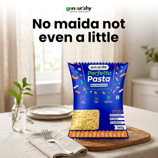100% Sooji Macaroni Pasta – 450 gm - 100% Sooji - gonourishy estore