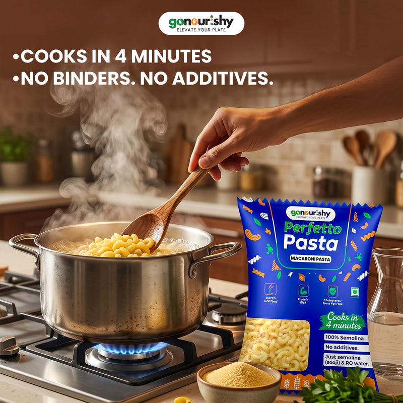 100% Sooji Macaroni Pasta – 450 gm - 100% Sooji - gonourishy estore