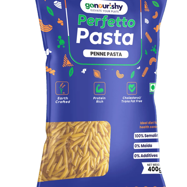 100% Sooji Penne Pasta – 400 gm - 100% Sooji - gonourishy estore