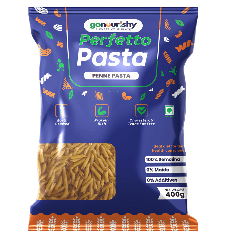 100% Sooji Penne Pasta – 400 gm - 100% Sooji - gonourishy estore