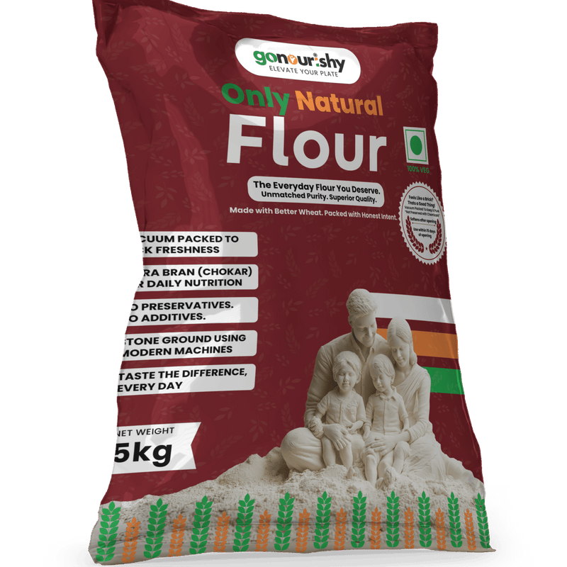 100% Whole Wheat Flour – 5 Kg - Flour - gonourishy estore