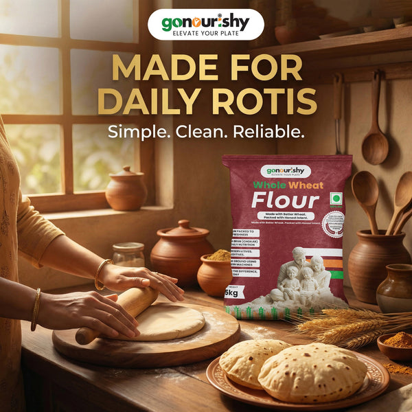 100% Whole Wheat Flour – 5 Kg - Flour - gonourishy estore