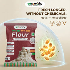 100% Whole Wheat Flour – 5 Kg - Flour - gonourishy estore