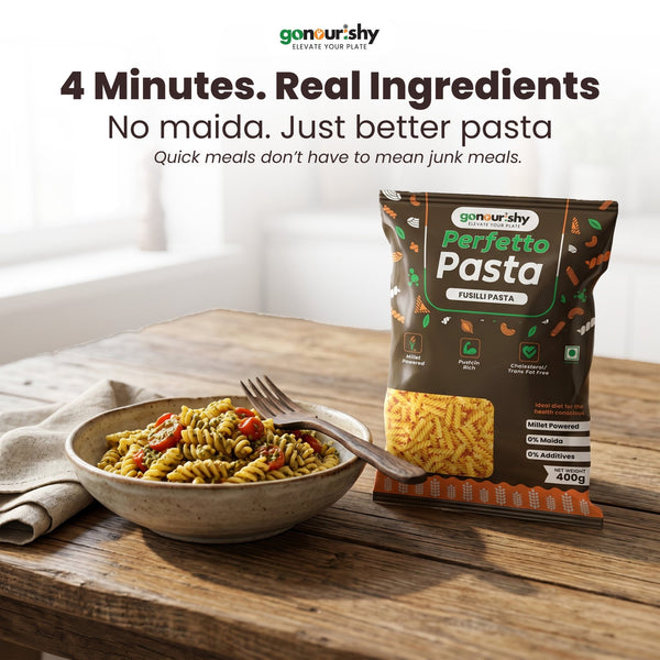 Millet Powered Fusilli Pasta – 400 gm - Millet Powered - gonourishy estore