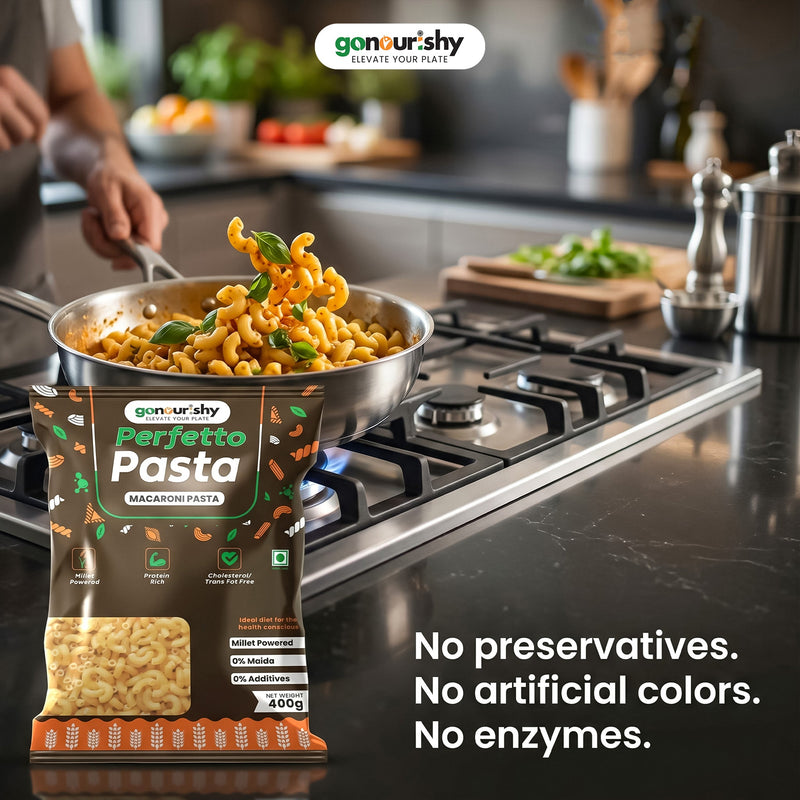 Millet Powered Macaroni Pasta – 500 gm - Millet Powered - gonourishy estore