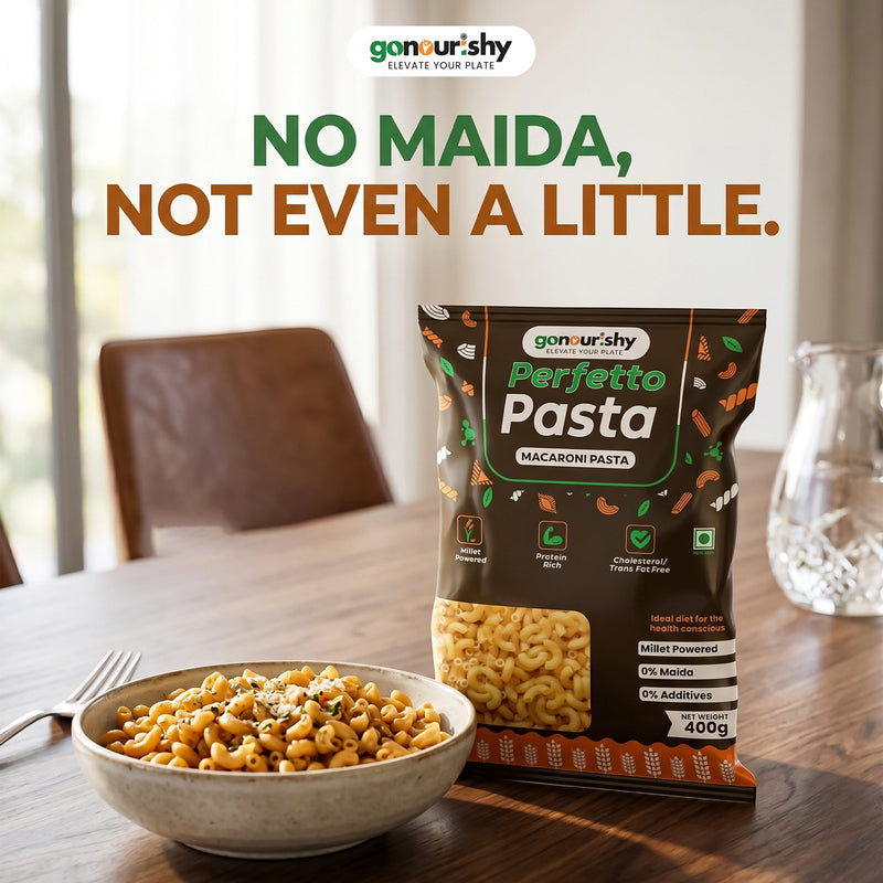 Millet Powered Macaroni Pasta – 500 gm - Millet Powered - gonourishy estore