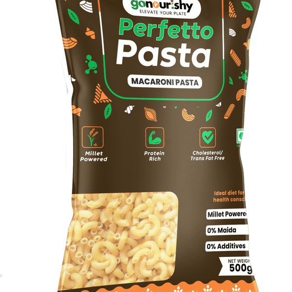 Millet Powered Macaroni Pasta – 500 gm - Millet Powered - gonourishy estore