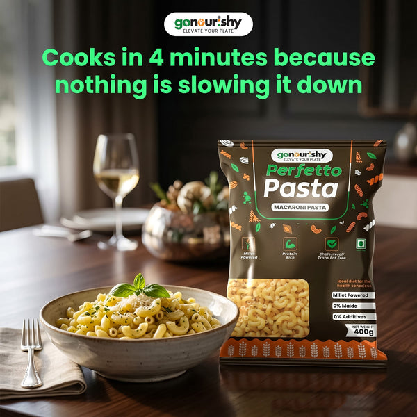 Millet Powered Macaroni Pasta – 500 gm - Millet Powered - gonourishy estore
