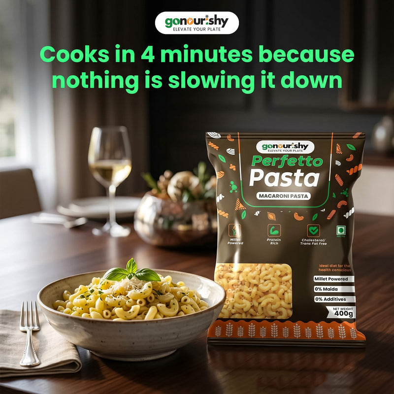 Millet Powered Macaroni Pasta – 500 gm - Millet Powered - gonourishy estore
