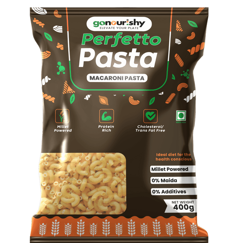 Millet Powered Macaroni Pasta – 500 gm - Millet Powered - gonourishy estore