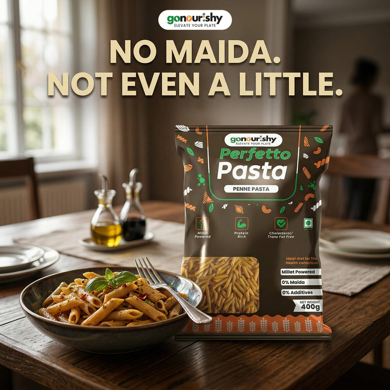 Millet Powered Penne Pasta – 400 gm - Millet Powered - gonourishy estore