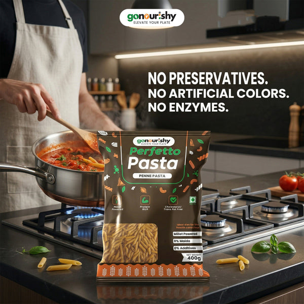 Millet Powered Penne Pasta – 400 gm - Millet Powered - gonourishy estore