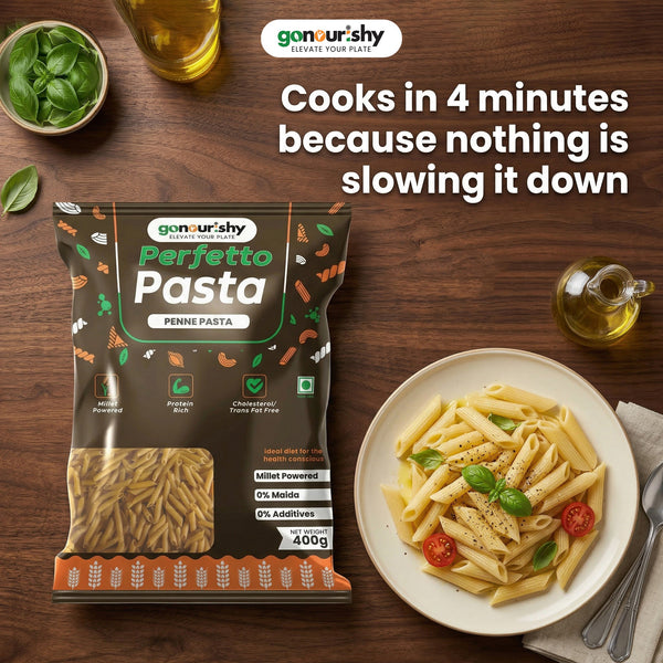 Millet Powered Penne Pasta – 400 gm - Millet Powered - gonourishy estore