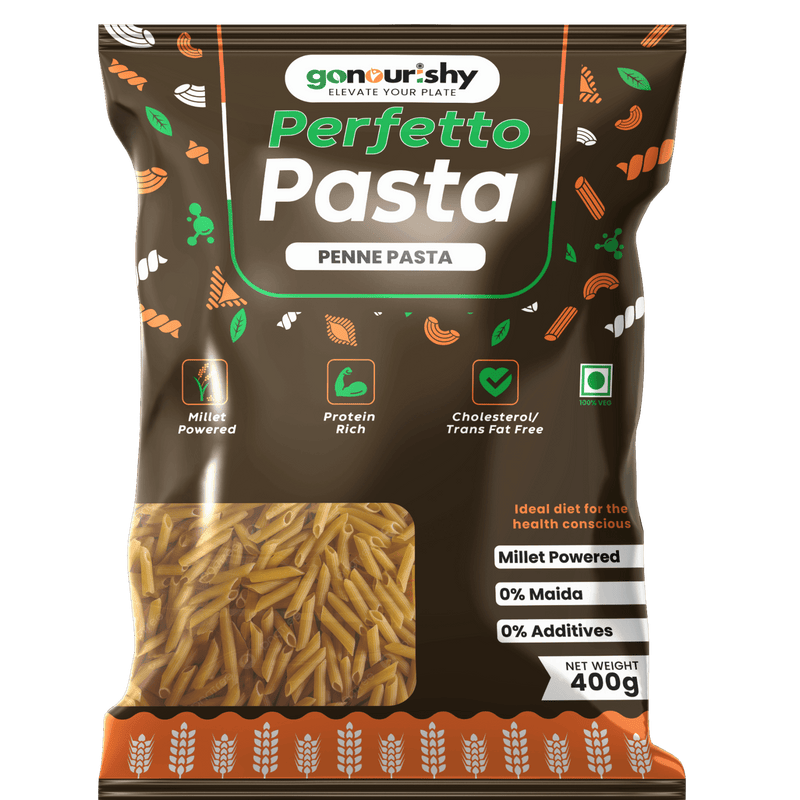 Millet Powered Penne Pasta – 400 gm - Millet Powered - gonourishy estore