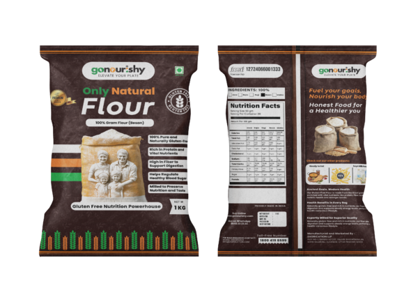 gonourishy besan flour front and back