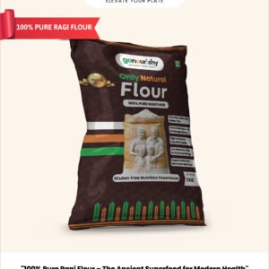 gonourishy 100% ragi aata / flour product image plain backdrop front view