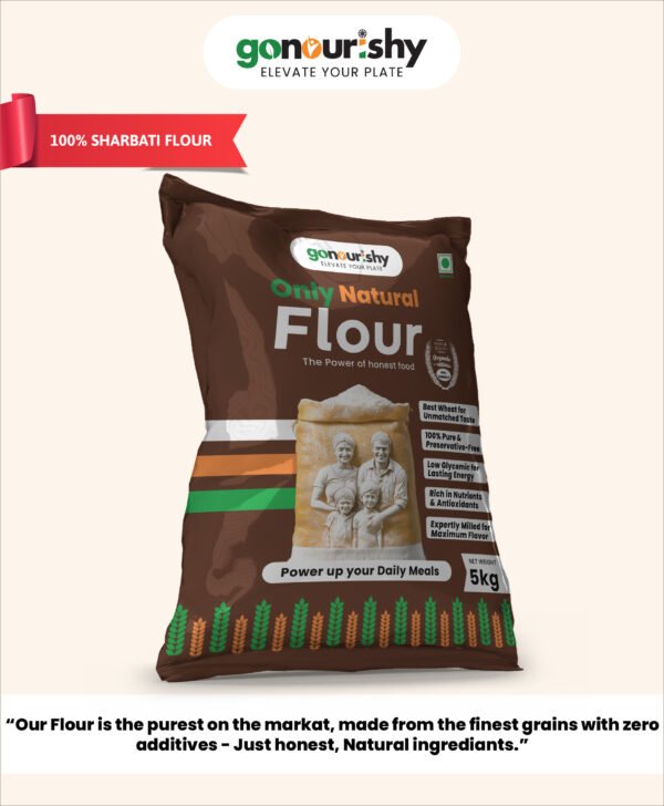 100% Sharbati Flour - 5 Kg